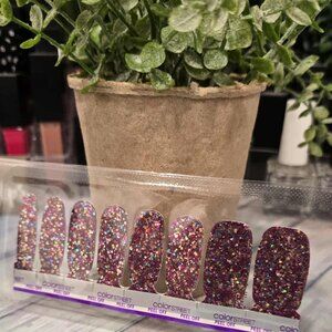 Color Street Glitter Press on Nail Design